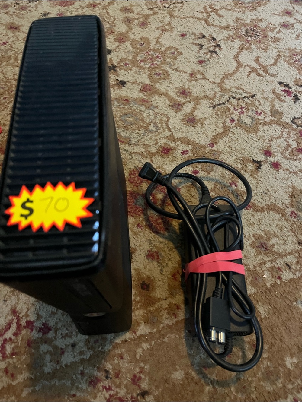 Microsoft Xbox 360 S Slim Console Black Tested Bundle Power Supply